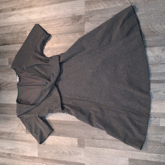 Boden Grey Short Sleeve A-Line Cross Front Lined Sweater Dress Size 10 - Picture 9 of 15